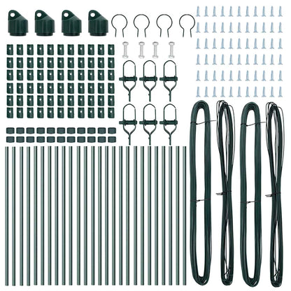 Palo della recinzione 26 pcs Verde 3,2 x 3,2 x 120 cm | homemem39