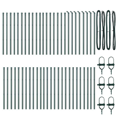 Palo della recinzione 52 pcs Verde 3,2 x 3,2 x 120 cm | homemem39