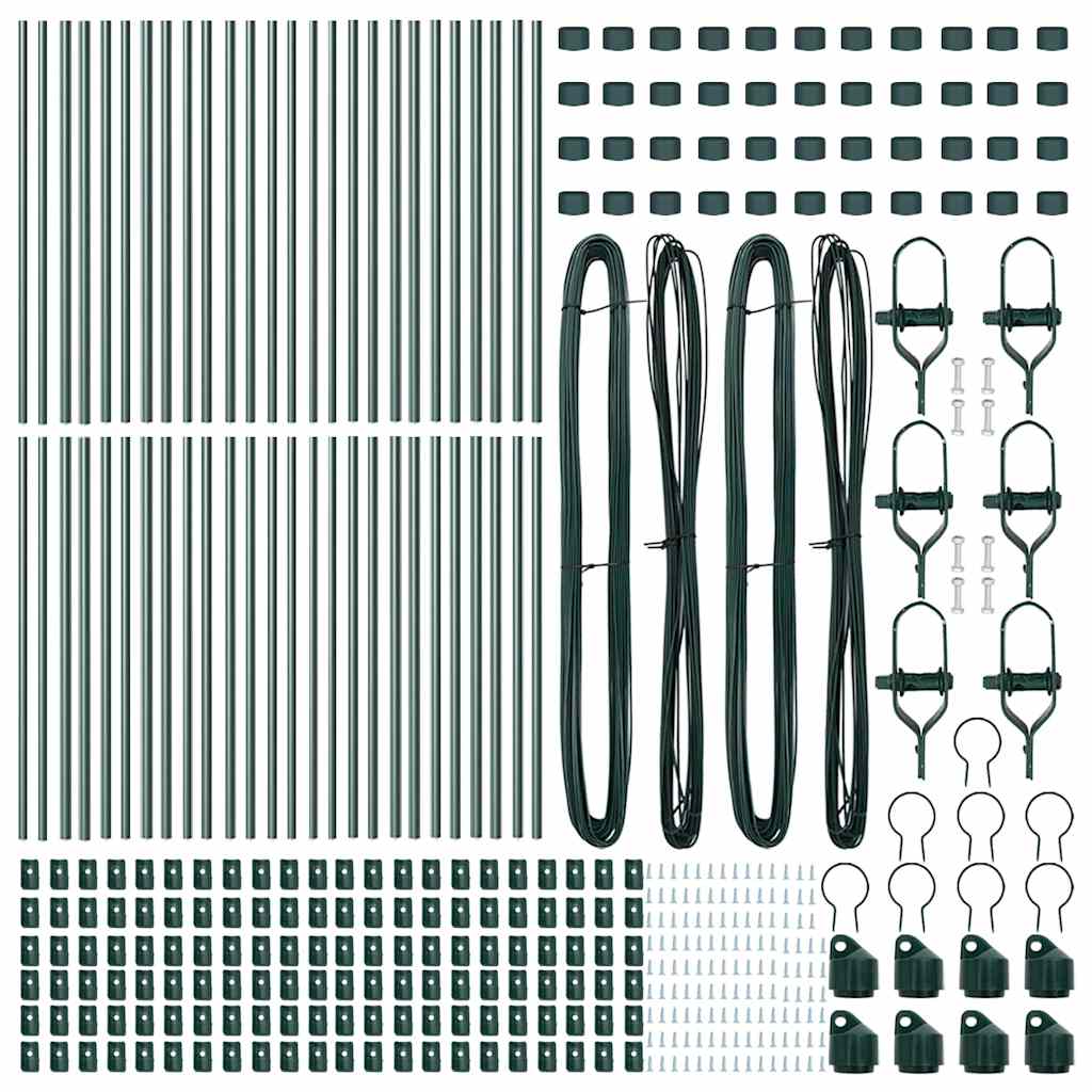 Palo della recinzione 52 pcs Verde 3,2 x 3,2 x 120 cm | homemem39