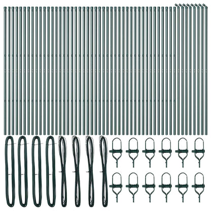 Palo della recinzione 52 pcs Verde 3,2 x 3,2 x 150 cm | homemem39