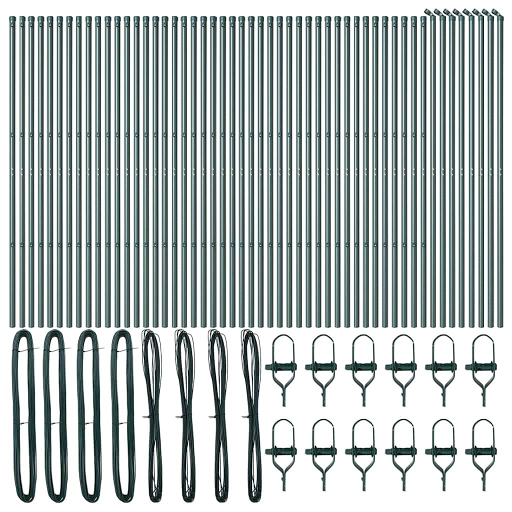 Palo della recinzione 52 pcs Verde 3,2 x 3,2 x 190 cm | homemem39