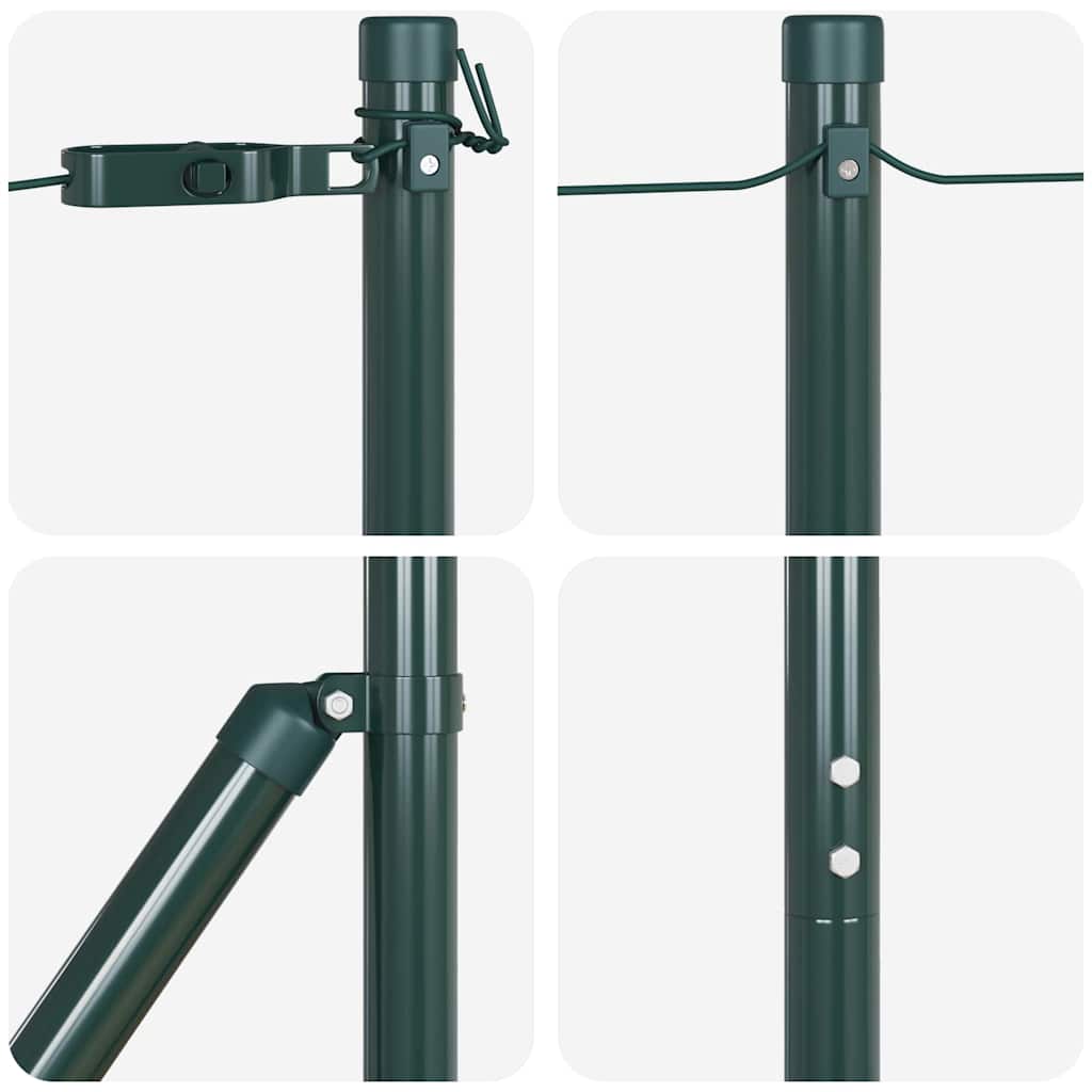Palo della recinzione 26 pcs Verde 3,2 x 3,2 x 200 cm | homemem39