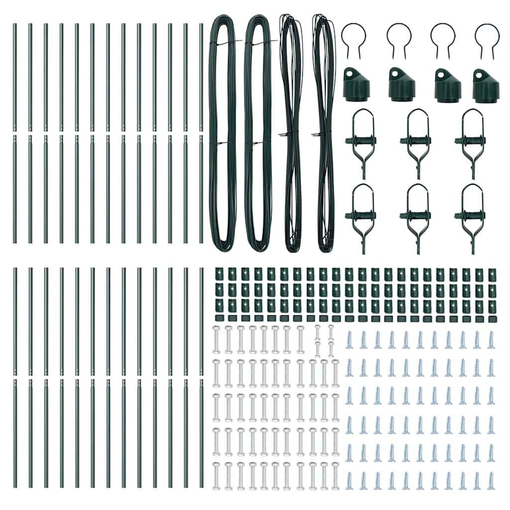 Palo della recinzione 26 pcs Verde 3,2 x 3,2 x 200 cm | homemem39