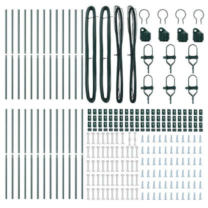 Palo della recinzione 26 pcs Verde 3,2 x 3,2 x 200 cm | homemem39