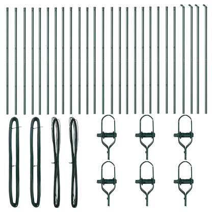 Palo della recinzione 26 pcs Verde 3,2 x 3,2 x 210 cm | homemem39
