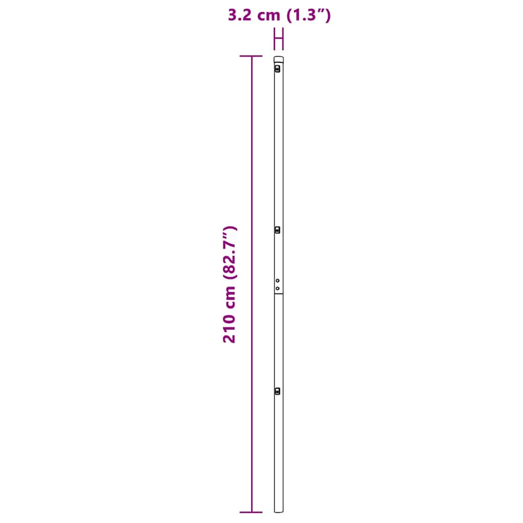Palo della recinzione 26 pcs Verde 3,2 x 3,2 x 210 cm | homemem39