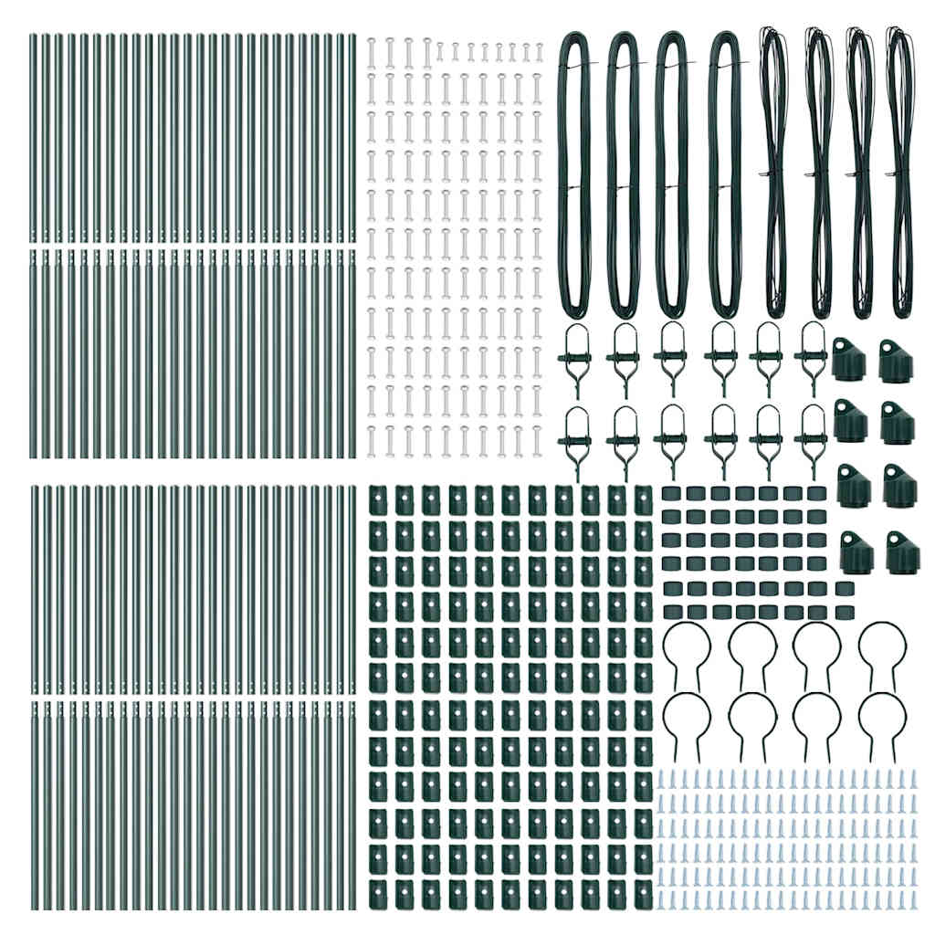 Palo della recinzione 52 pcs Verde 3,2 x 3,2 x 210 cm | homemem39