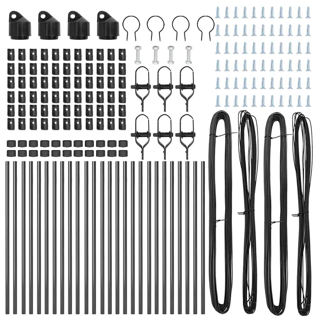 Palo della recinzione 26 pcs Grigio 3,2 x 3,2 x 120 cm | homemem39