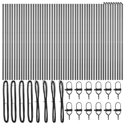 Palo della recinzione 52 pcs Grigio 3,2 x 3,2 x 150 cm | homemem39