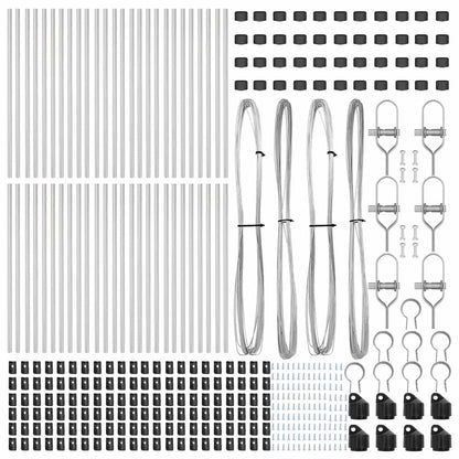 Palo della recinzione 52 pcs Grigio 3,2 x 3,2 x 80 cm | homemem39