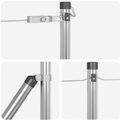 Palo della recinzione 26 pcs Grigio 3,2 x 3,2 x 100 cm | homemem39