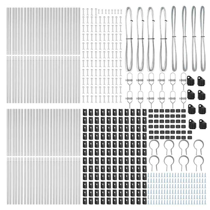 Palo della recinzione 52 pcs Grigio 3,2 x 3,2 x 170 cm | homemem39