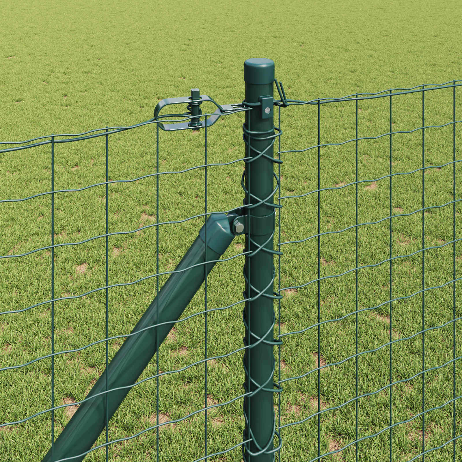 Palo da recinzione con picchetto a terra 26 pz Verde | homemem39