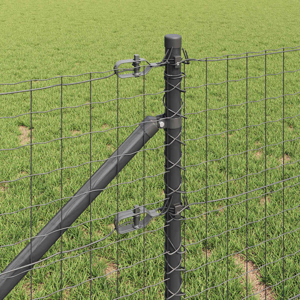Palo da recinzione con picchetto a terra 26 pz Grigio | homemem39