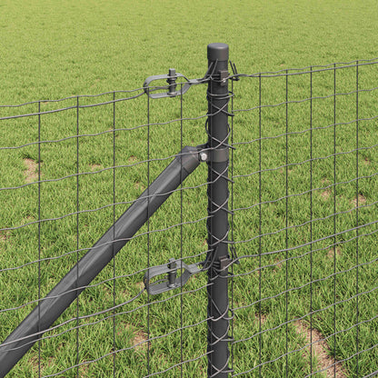 Palo da recinzione con picchetto a terra 26 pz Grigio | homemem39