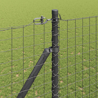 Palo da recinzione con picchetto a terra 26 pz Grigio | homemem39
