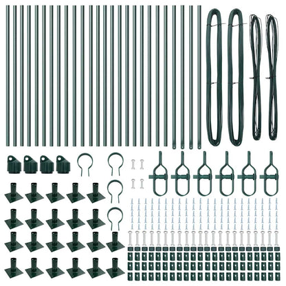 Palo per recinzione con base in cemento 26 pz Verde | homemem39