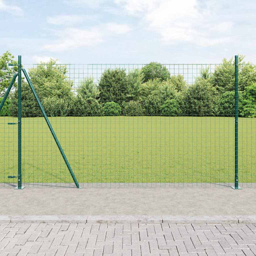 Palo per recinzione con base in cemento 52 pz Verde | homemem39