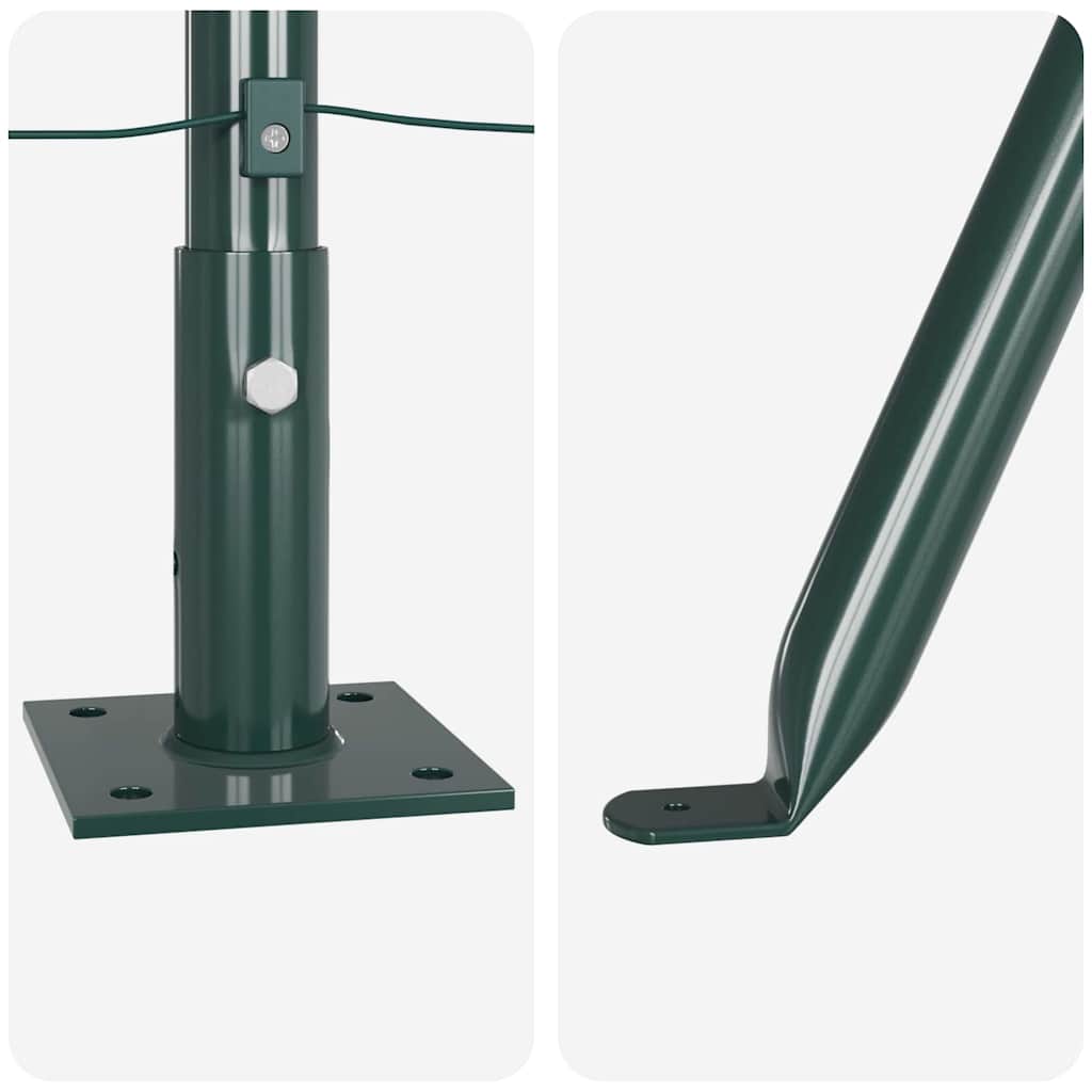 Palo per recinzione con base in cemento 52 pz Verde | homemem39