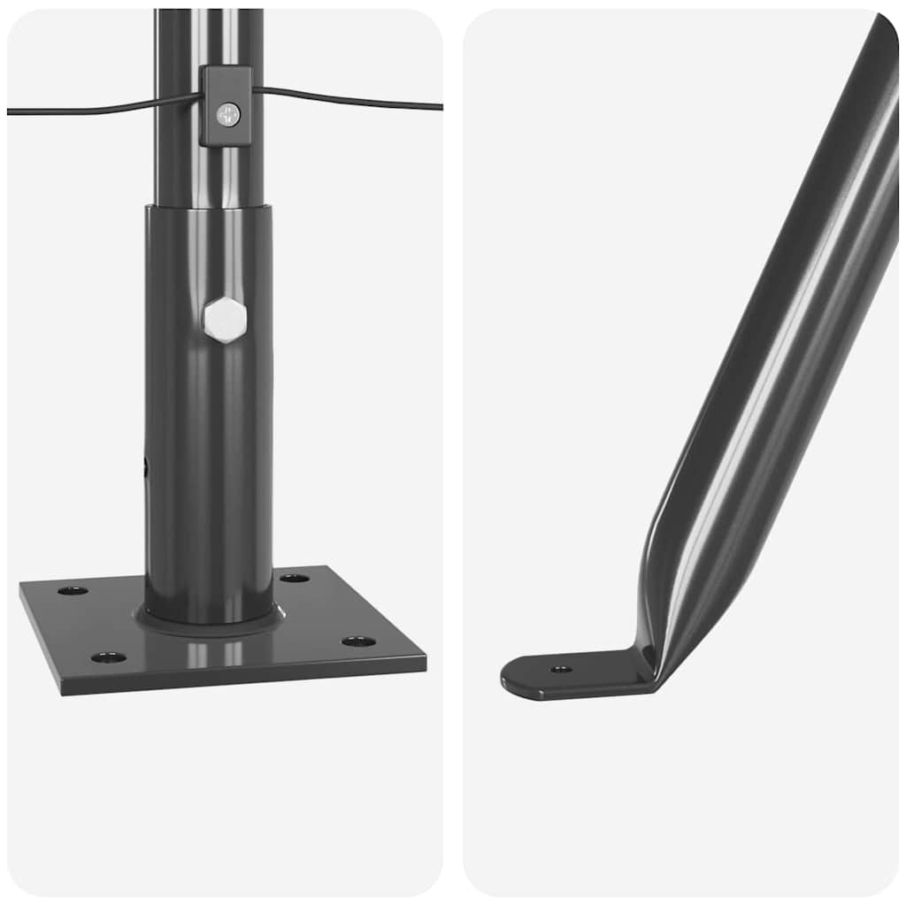 Palo per recinzione con base in cemento 52 pz Grigio | homemem39