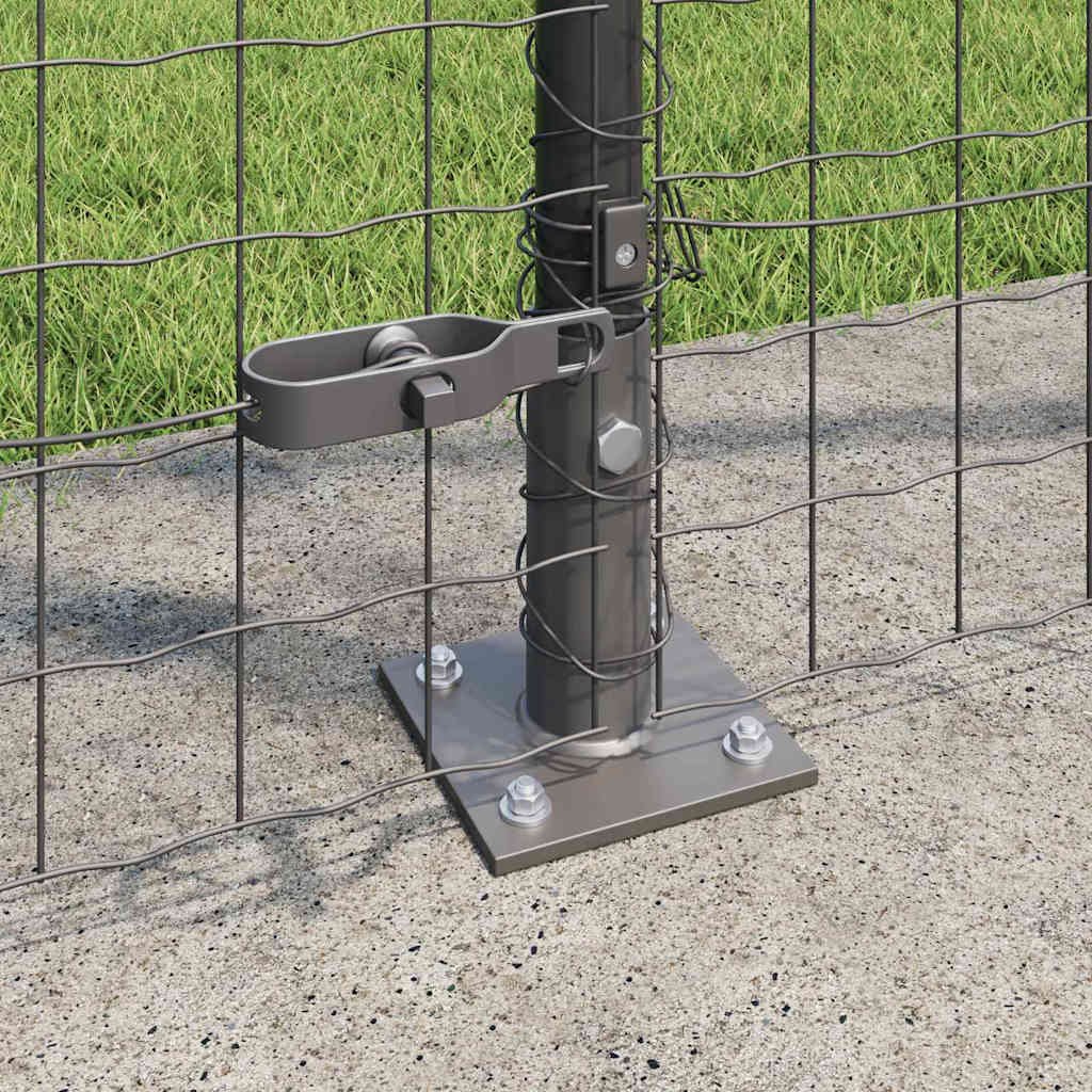 Palo per recinzione con base in cemento 52 pz Grigio | homemem39