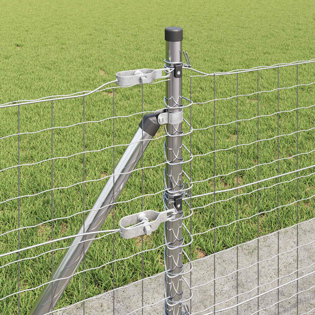 Palo per recinzione con base in cemento 26 pz Argento | homemem39