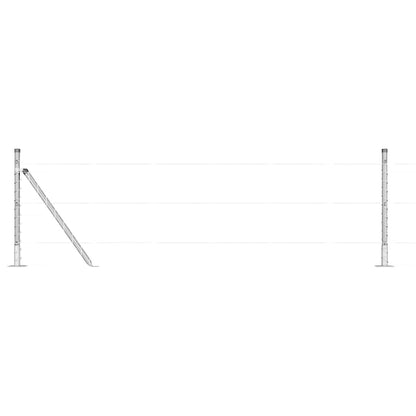 Palo per recinzione con base in cemento 26 pz Argento | homemem39