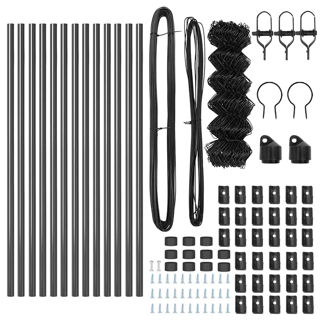 Palo della recinzione Grigio 25 x 0,4 m (rete 40 x 40 mm)