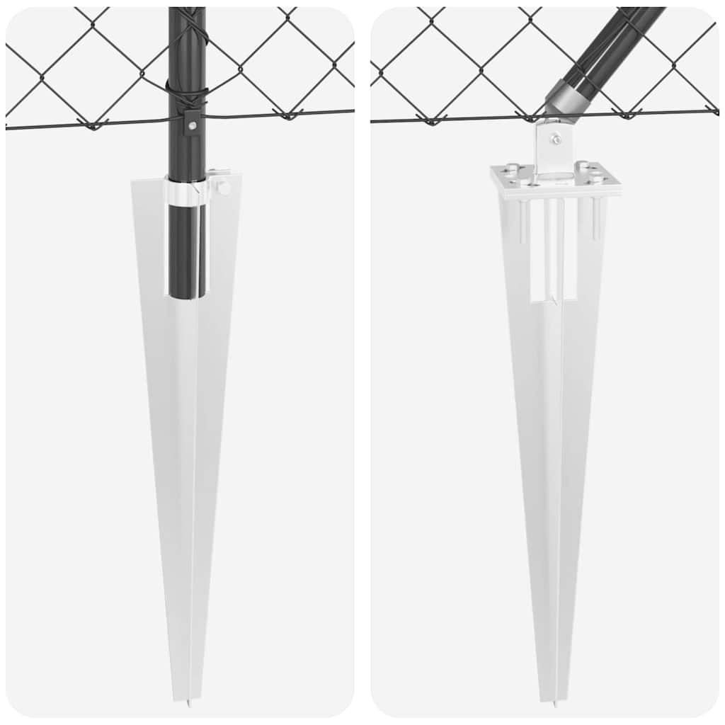 Palo della recinzione Grigio 10 x 1,4 m (maglia 60 x 60 mm)