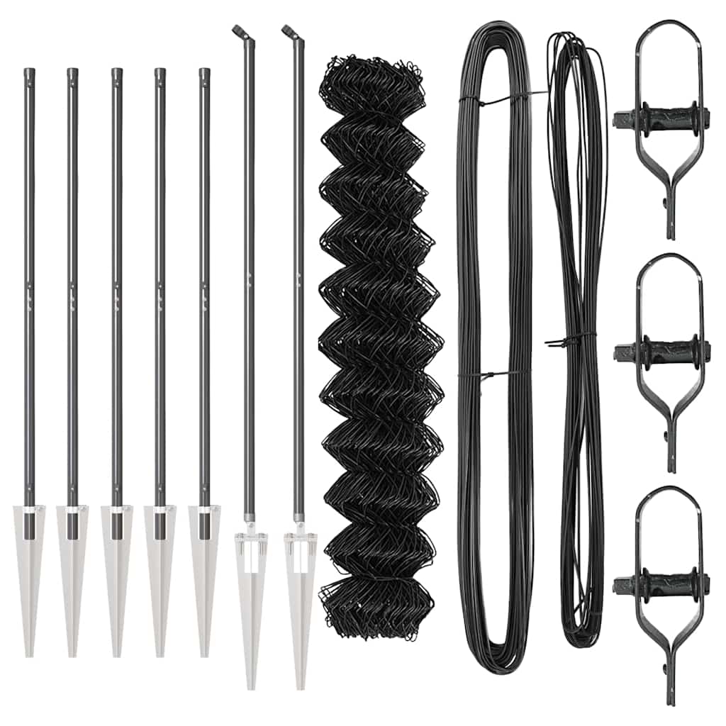 Palo della recinzione Grigio 10 x 1,4 m (maglia 60 x 60 mm)