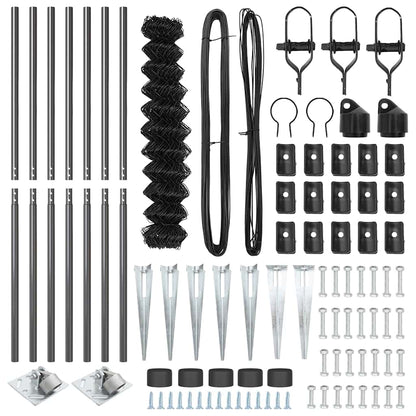 Palo della recinzione Grigio 10 x 1,4 m (maglia 60 x 60 mm)