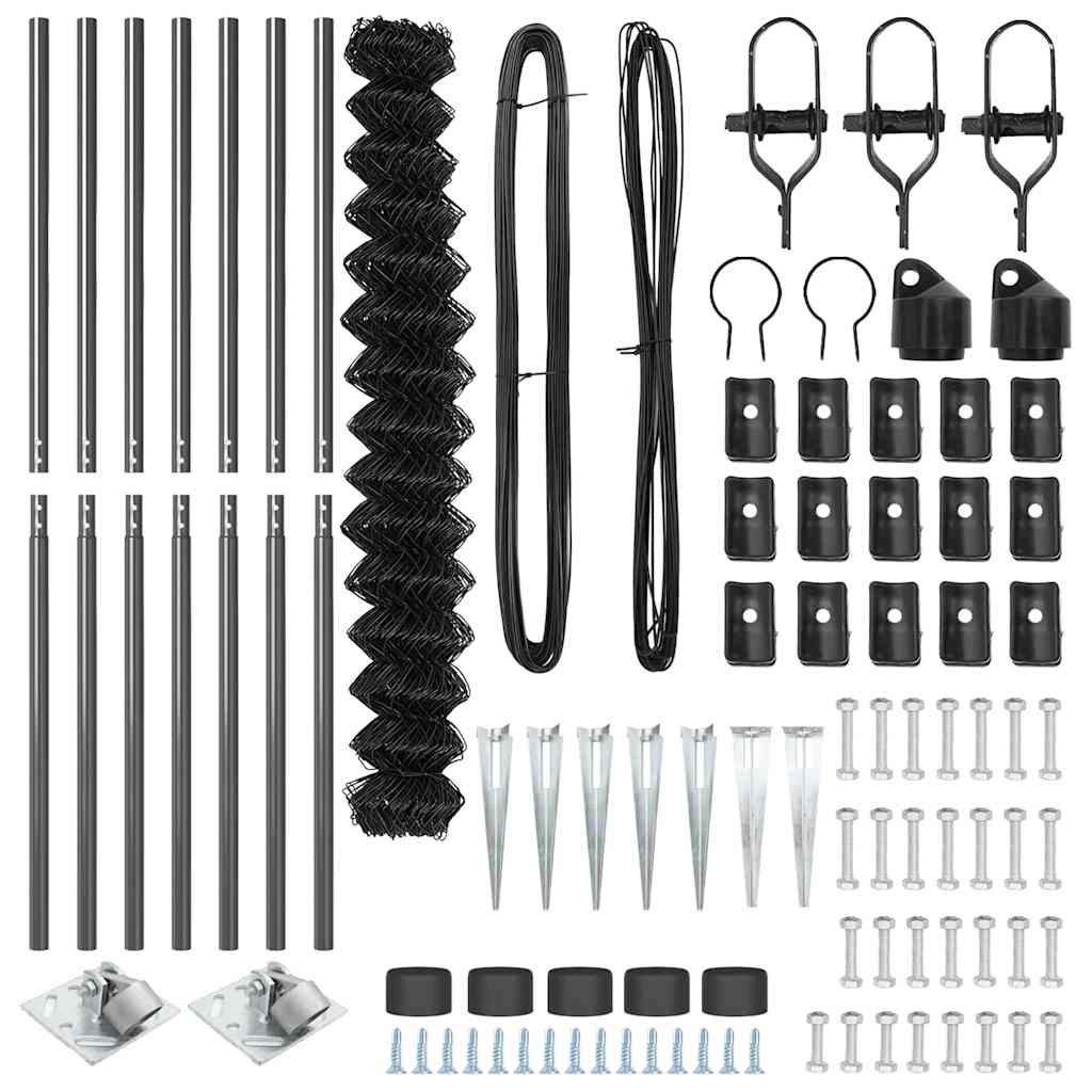 Palo della recinzione Grigio 10 x 1,6 m (rete 60 x 60 mm)
