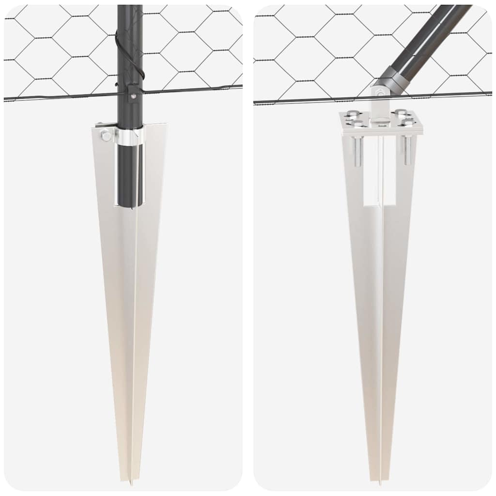 Palo della recinzione Grigio 25 x 1 m (rete da 40 x 40 mm)