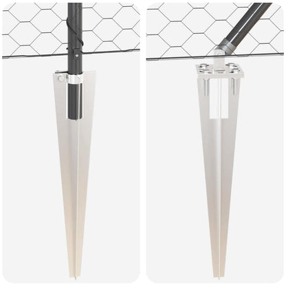 Palo della recinzione Grigio 25 x 1 m (rete da 40 x 40 mm)