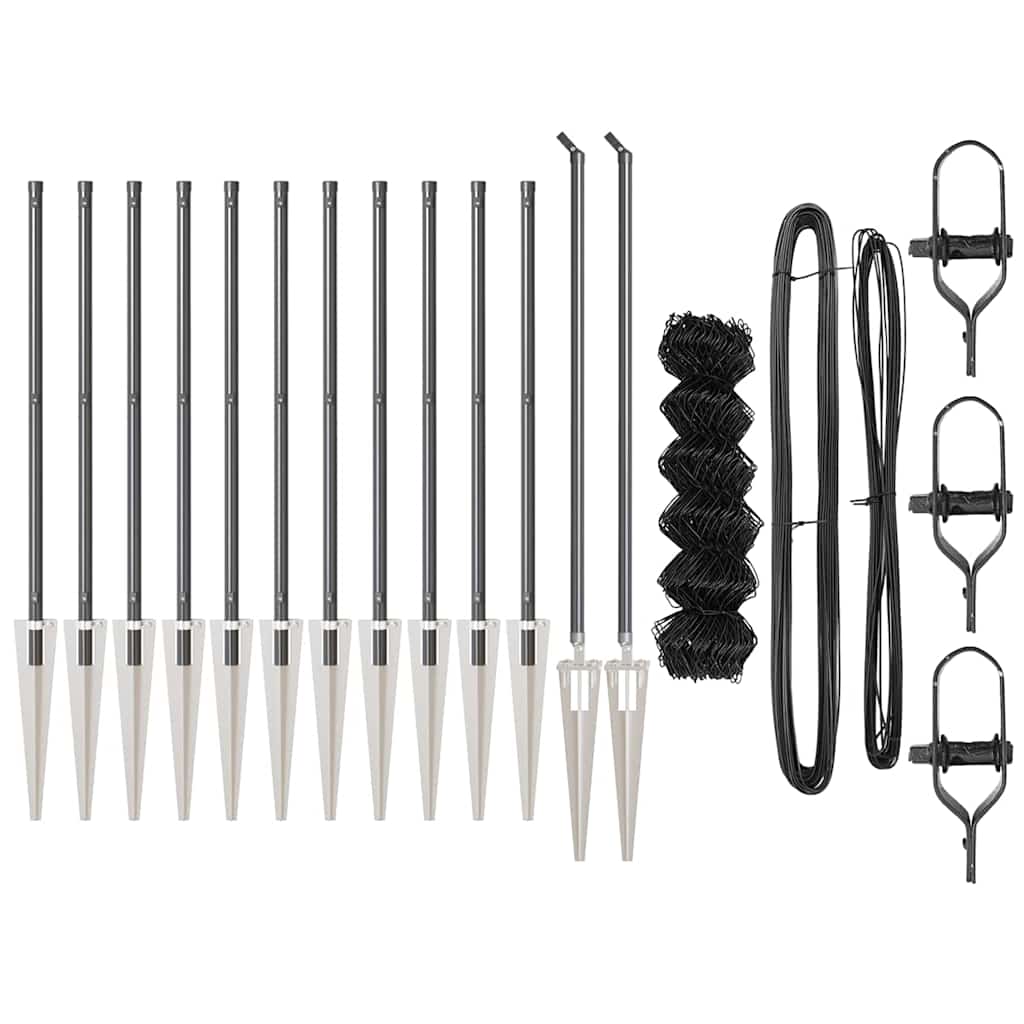 Palo della recinzione Grigio 25 x 0,4 m (rete 60 x 60 mm)