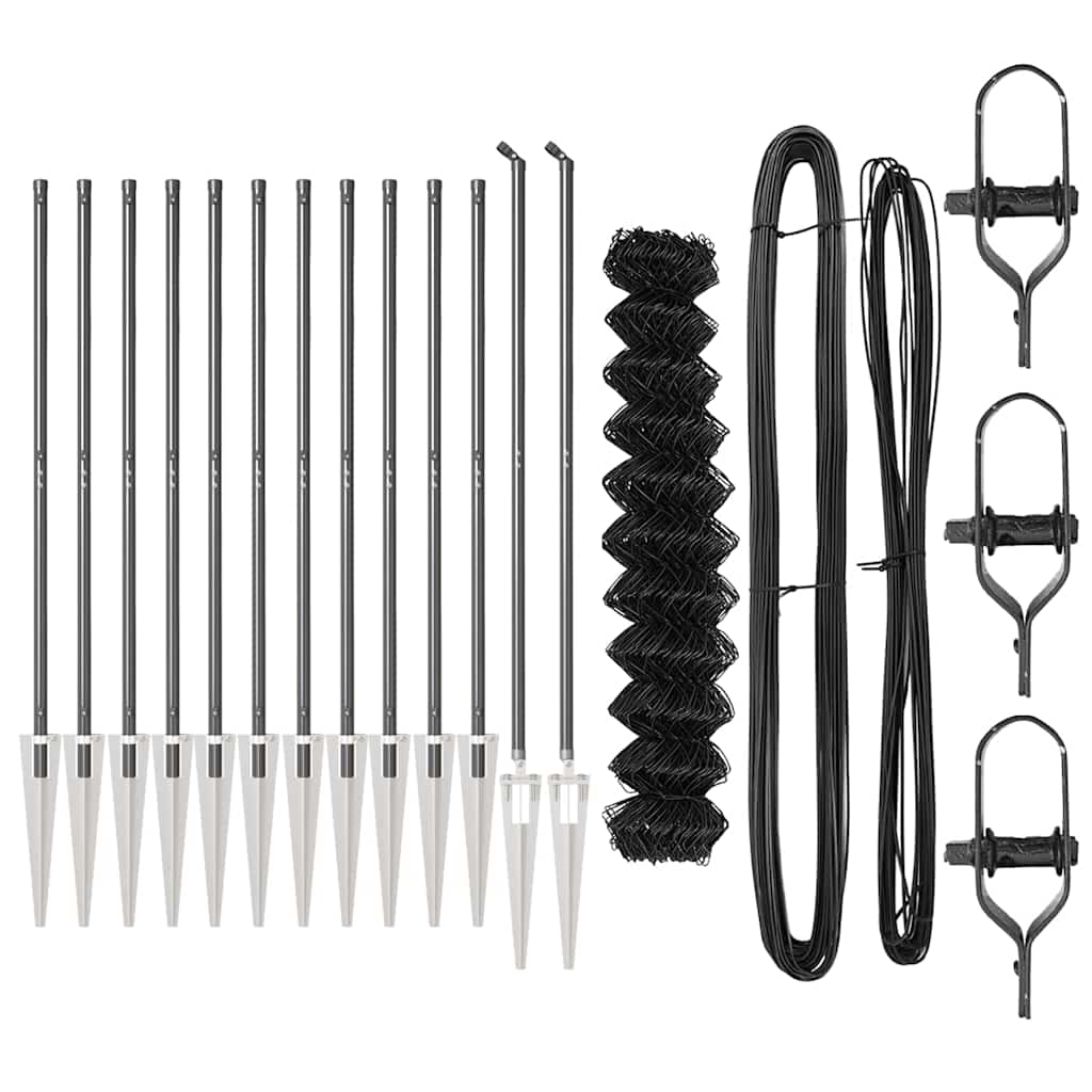 Palo della recinzione Grigio 25 x 1,4 m (maglia 60 x 60 mm)