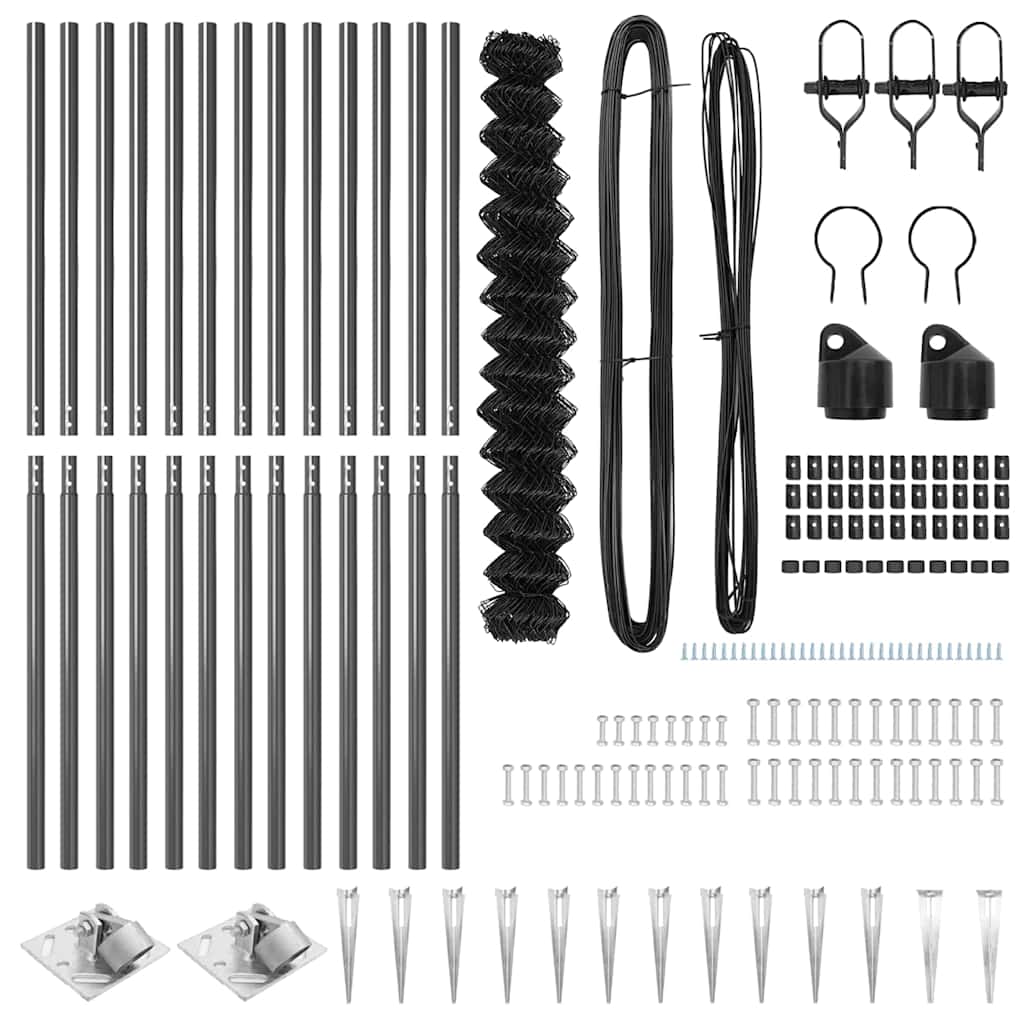 Palo della recinzione Grigio 25 x 1,5 m (mesh 60 x 60 mm)