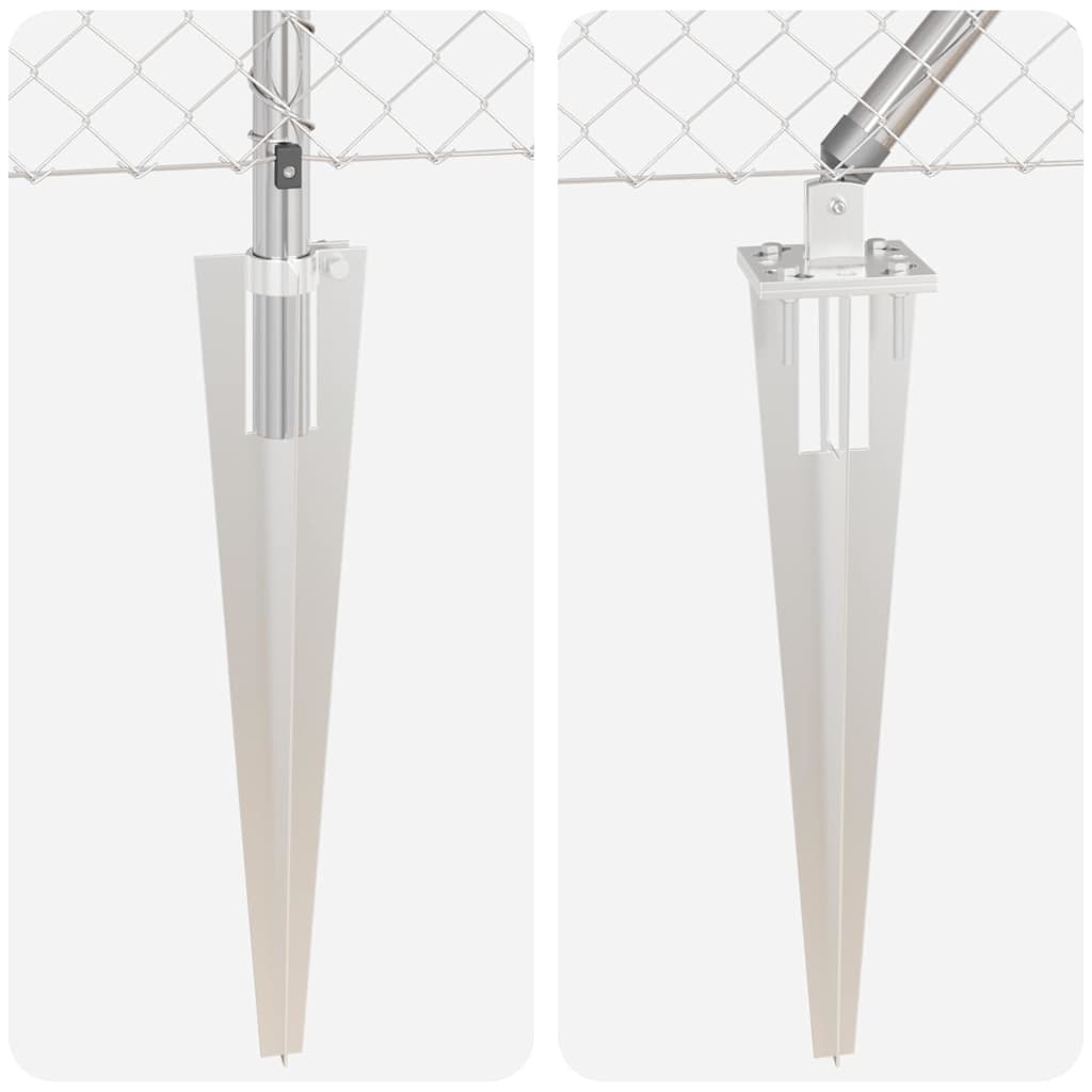 Palo della recinzione Argento 10 x 0,6 m (rete 40 x 40 mm)