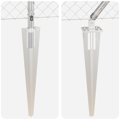 Palo della recinzione Argento 10 x 0,6 m (rete 40 x 40 mm)