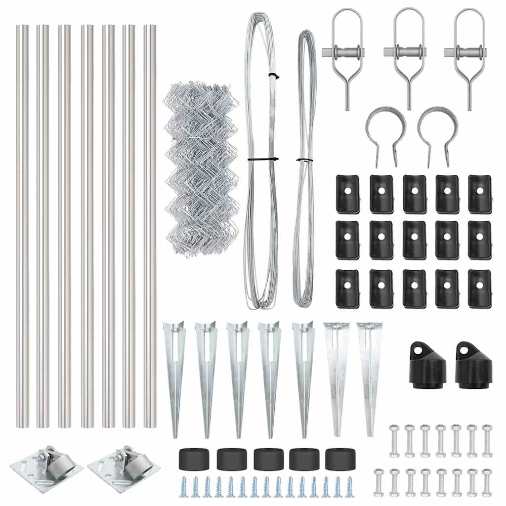 Palo della recinzione Argento 10 x 0,6 m (rete 40 x 40 mm)