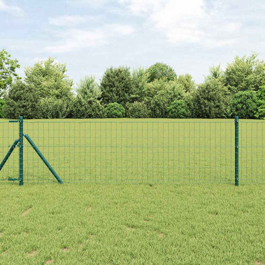Recinzione con Posto Verde 0,4 x 10 m Acciaio e PVC