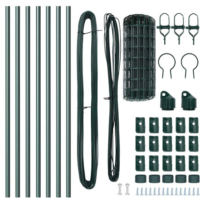 Recinzione con Posto Verde 0,4 x 10 m Acciaio e PVC