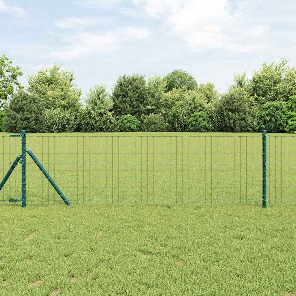 Recinzione con Posto Verde 0,4 x 25 m Acciaio e PVC