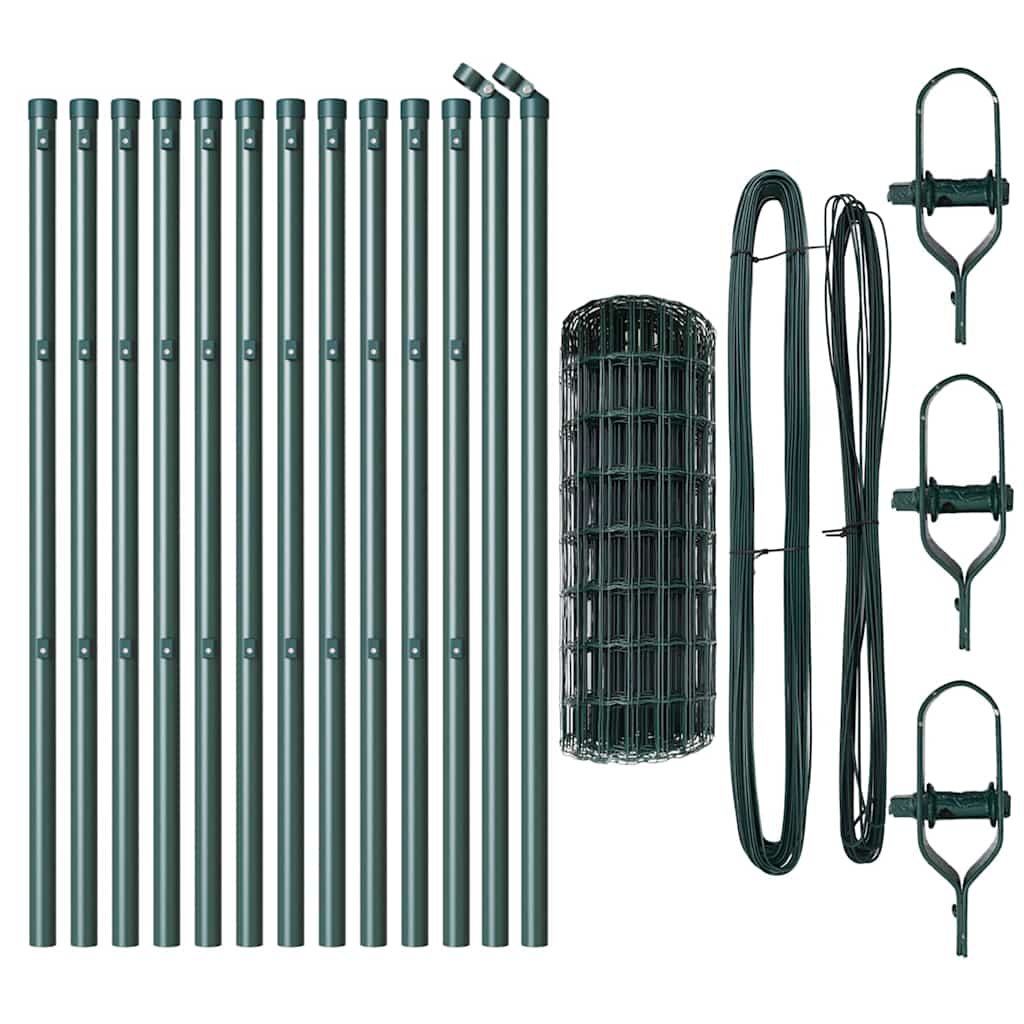 Recinzione con Posto Verde 0,4 x 25 m Acciaio e PVC