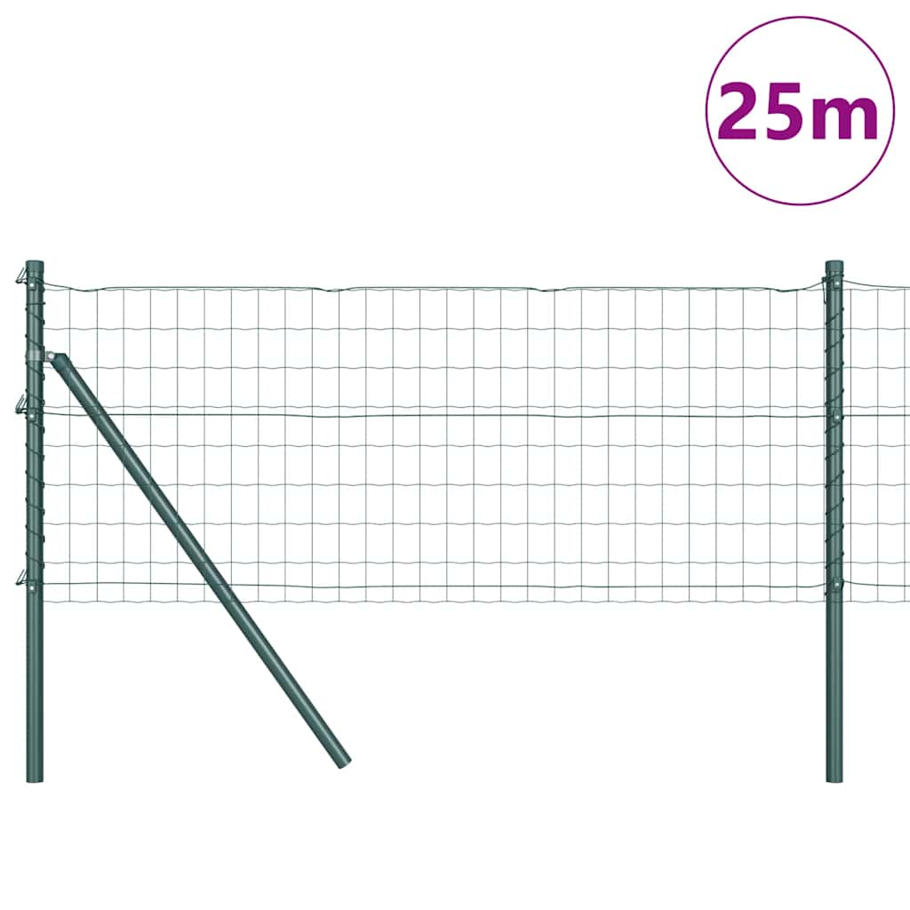 Recinzione con Posto Verde 0,4 x 25 m Acciaio e PVC