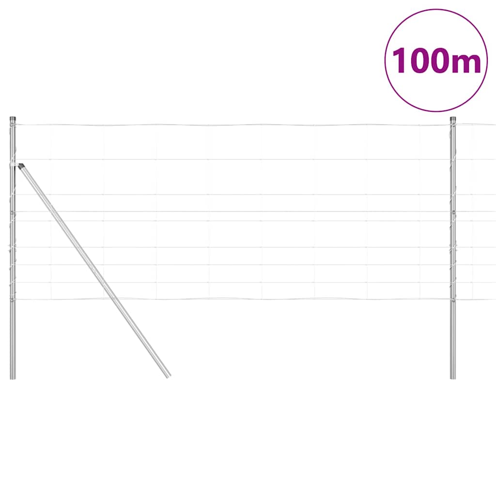 Palo della recinzione Zincato 100 x 1 m Acciaio | homemem39
