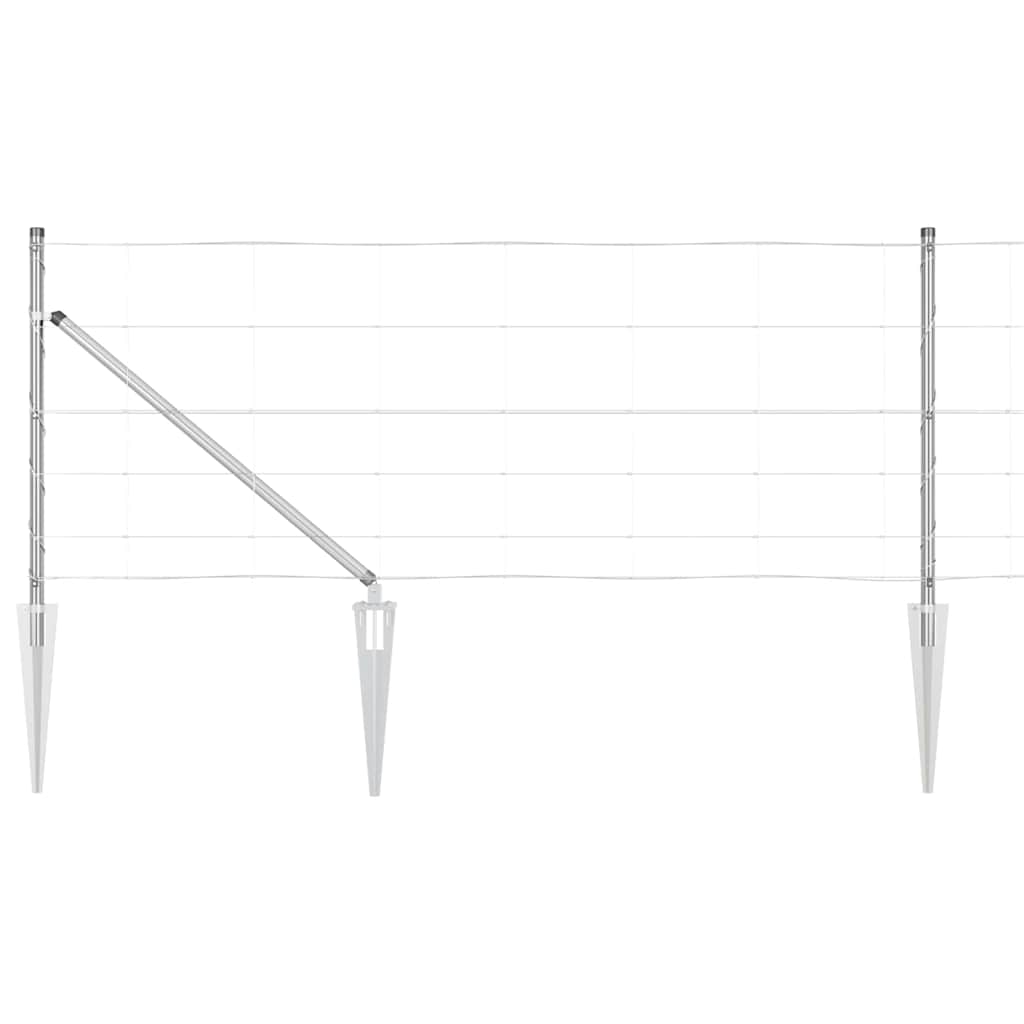 Palo della recinzione Zincato 25 x 0,8 m Acciaio | homemem39