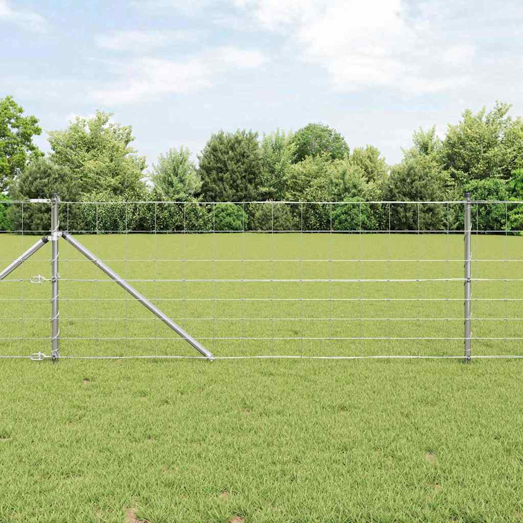 Palo della recinzione Zincato 25 x 0,8 m Acciaio | homemem39