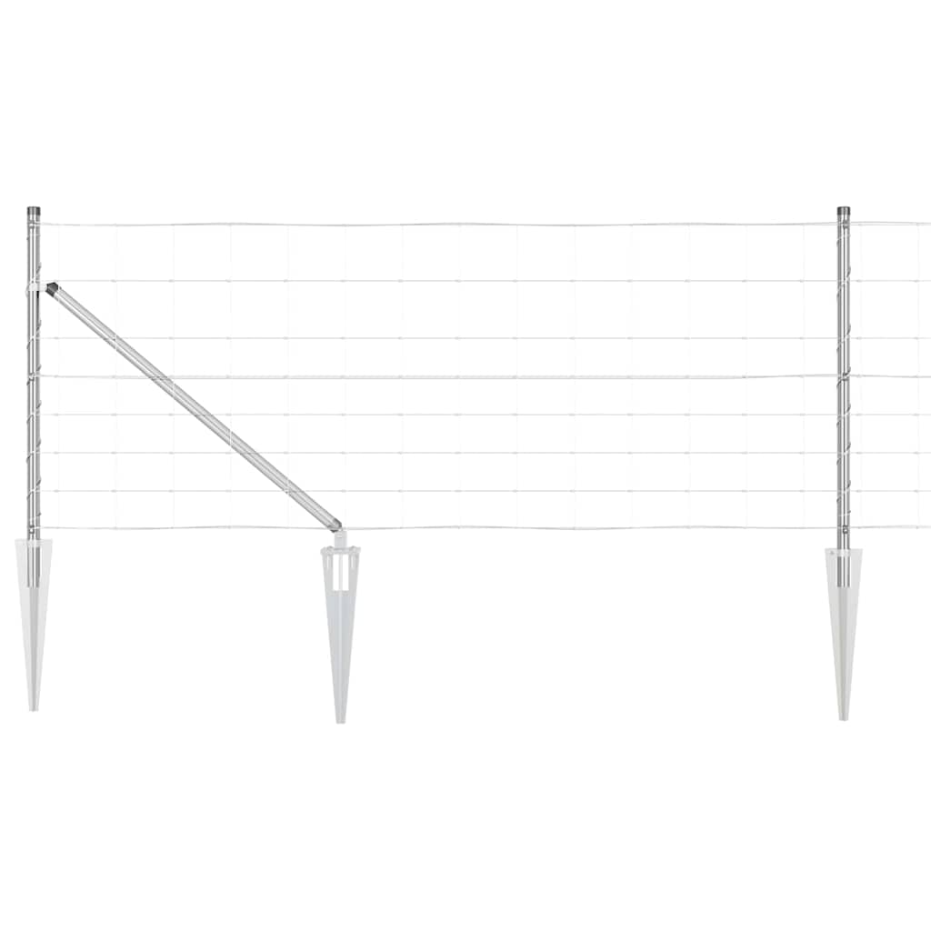 Palo della recinzione Zincato 25 x 0,8 m Acciaio | homemem39