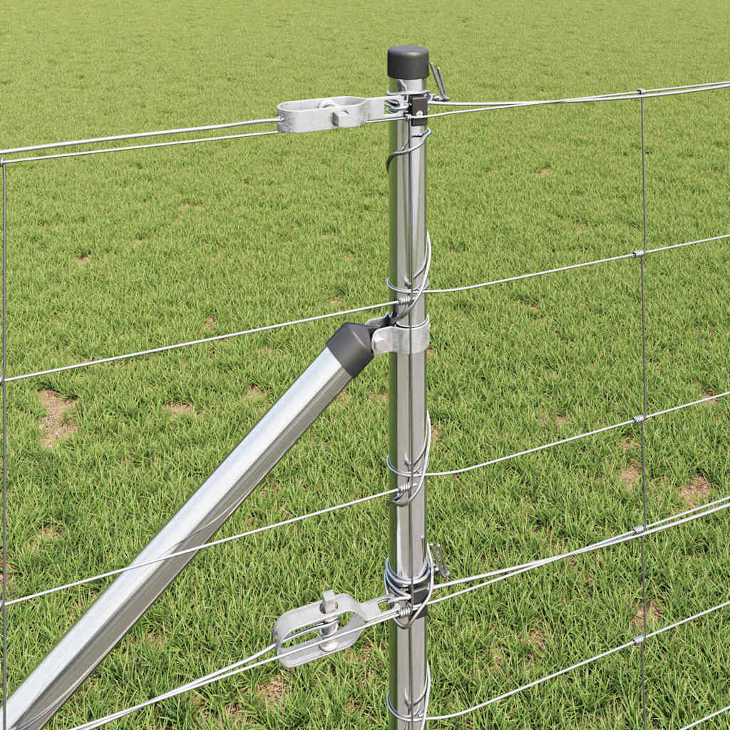 Palo della recinzione Zincato 25 x 0,8 m Acciaio | homemem39
